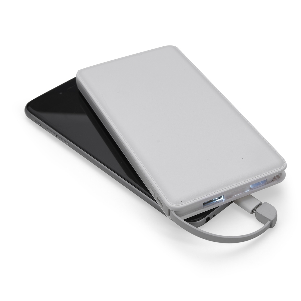 Power Bank Plástico Slim c/ Indicador Led COD 02033