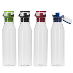 Brindes Personalizados para Empresas BH | Garrafa Acrílico 800ml Transparente com de Rosca Colorida