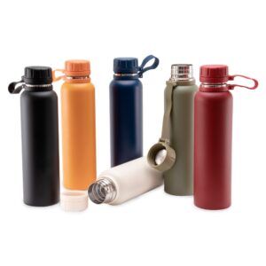 Brindes Personalizados BH Corporativos | Garrafa Térmica 1 Litro Infusor de Chá Tampa Rosqueada