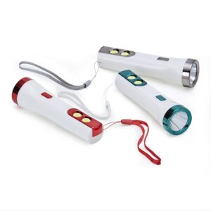 Brindes Personalizados para Empresas BH | Lanterna Plástica Recarregável Detalhes Colorido