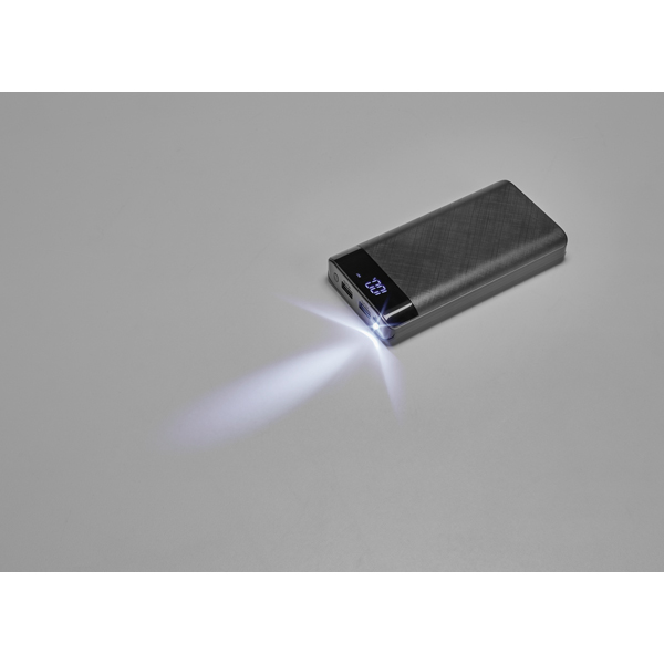 Brindes Personalizados Corporativos BH | Bateria Portátil ABS com LED Bateria Lítio Capacidade 16.000mAh Porta USB/Micro USB