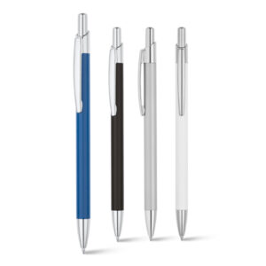 Empresa de Brindes Corporativos Personalizados em BH | Caneta Esferográfica em Alumínio Inteira Colorida Clipe de Metal
