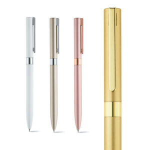 Brindes Personalizados para Empresas BH | CLARE Caneta em Alumínio 2km de Escrita Clipe de Metal