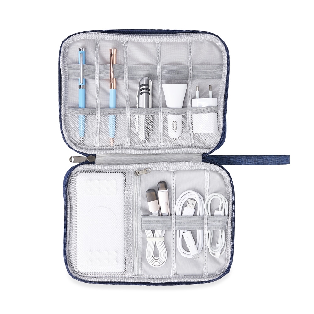 Brindes Corporativos Personalizados para Empresas BH | Estojo para Kit Tecnológico Prova D’água Poliéster