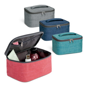 Brindes para Empresas Personalizados Corporativos BH | Nécessaire 300D Alta Densidade Pega Almofadada Interior Forrado e Bolso Interior