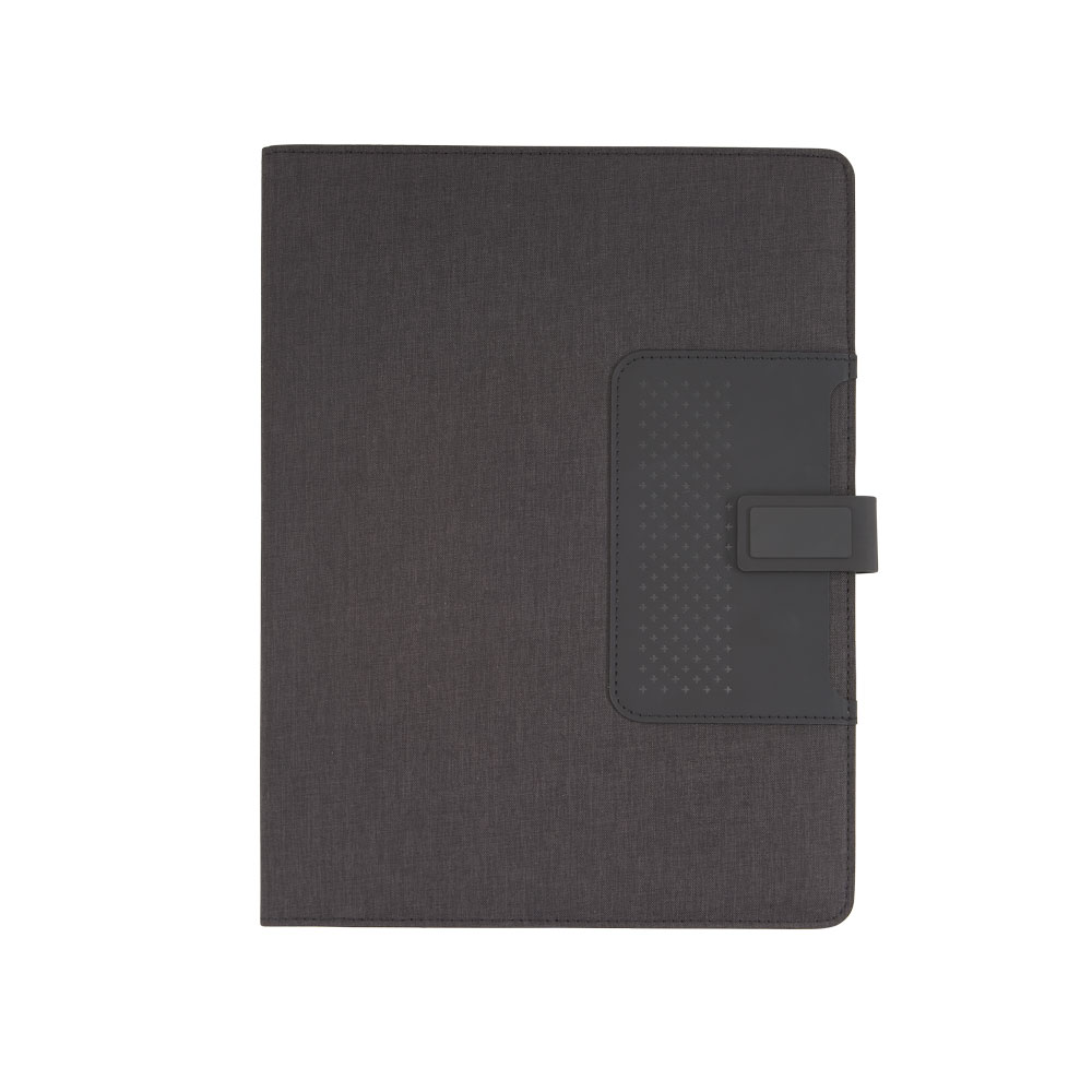 Brindes para Empresas Personalizados BH | Pasta Executiva Almofadada com Caderno de 20 Folhas A4 Bolso Interno