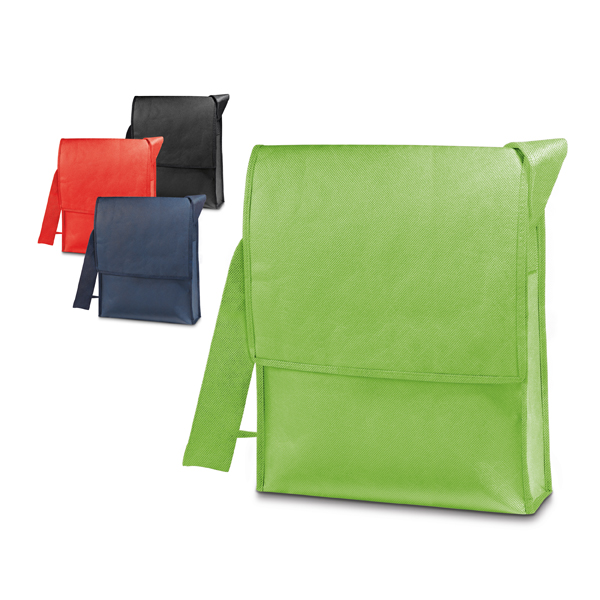 Brindes Personalizados Corporativos em BH | Pasta à Tiracolo Non-Woven Fechamento em Velcro