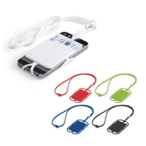 Brindes Personalizados para BH | Porta Cartões para Celular Silicone com Cordão