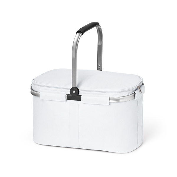 Empresa de Brindes Corporativos Personalizados em BH | Sacola Térmica Flexível Alças com Webbing com Reforço 15L BRANCO