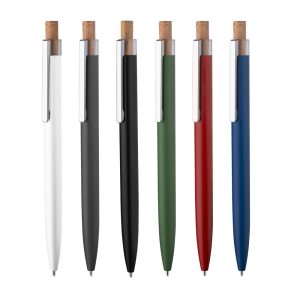 Brindes Personalizados Corporativos em BH | Caneta Metálica Alumínio Reciclável Ativação em Bambu