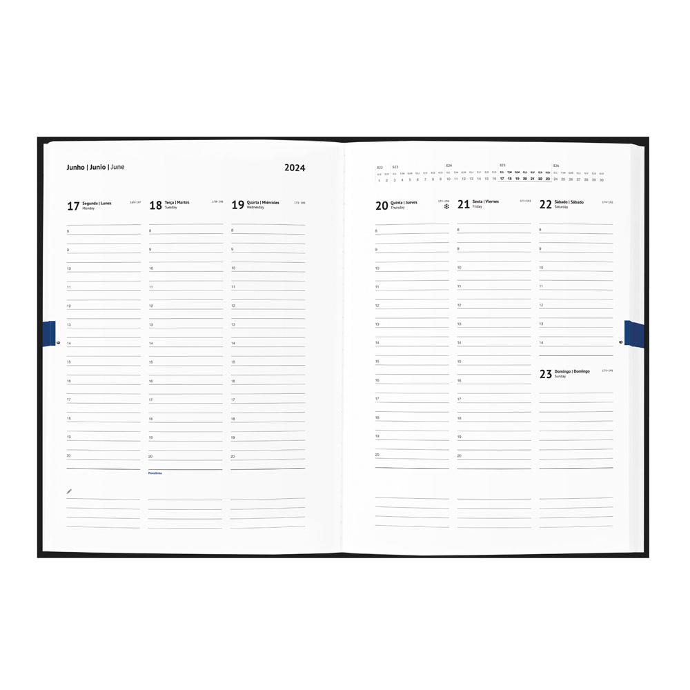 Brindes Personalizados Corporativo | VERLAINE Agenda B5 em PU
